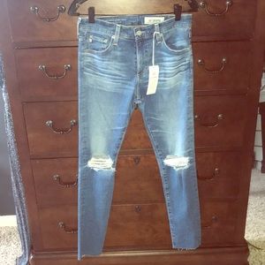 NWT size 27 AG distressed denim
